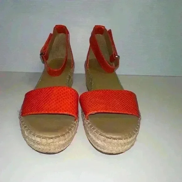 Franco Sarto Orange Sandals Size 8 for Women - Picture 4 of 16